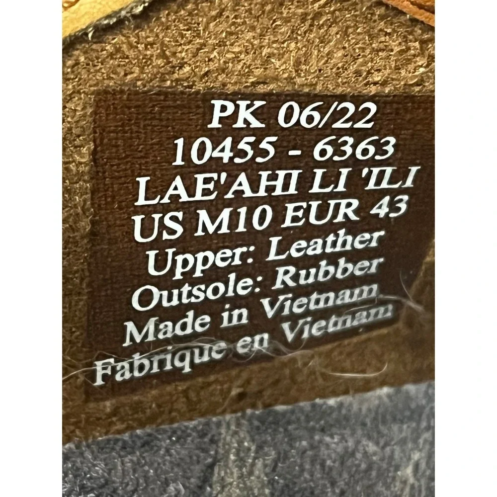 OluKai Lae'ahi Li 'Ili Men Brown Leather Sneakers Shoes EU 43 US 9  10443-4040